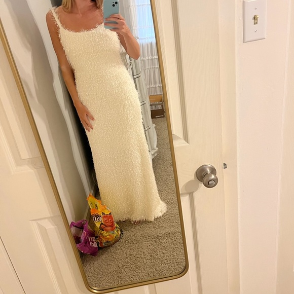 Anthropologie Tadashi Shoji Tessa Shag Slip Gown - Picture 4 of 5